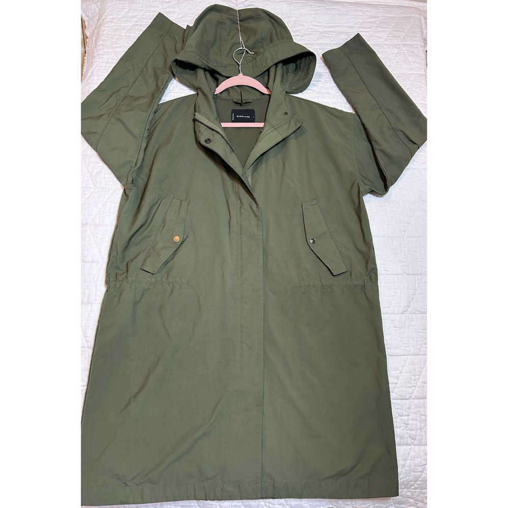 Everlane Olive Green Hooded Jacket
